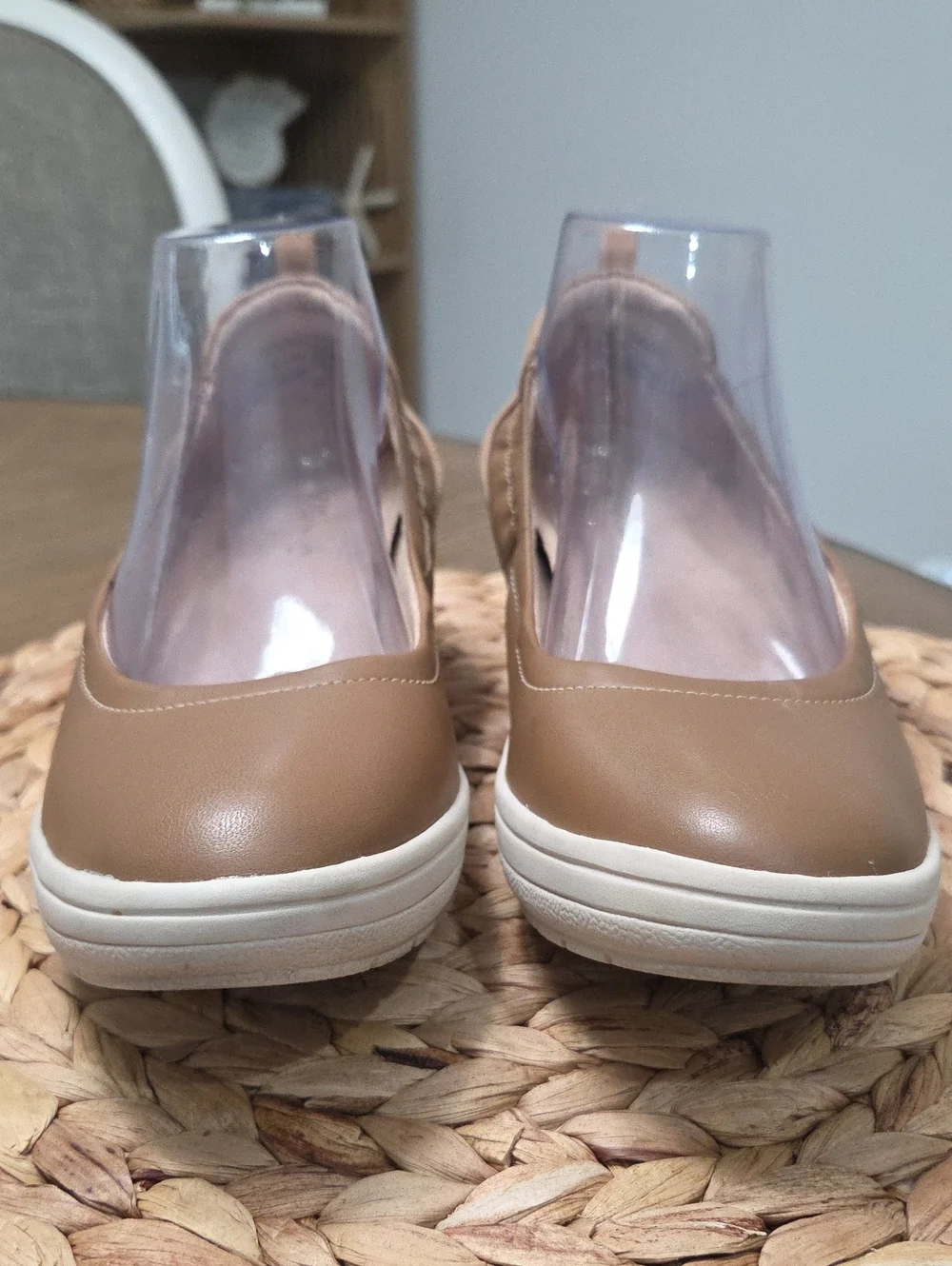 Vionic Jacey Orthotic Comfort Slip-On Wedges Toffee Size 7.5